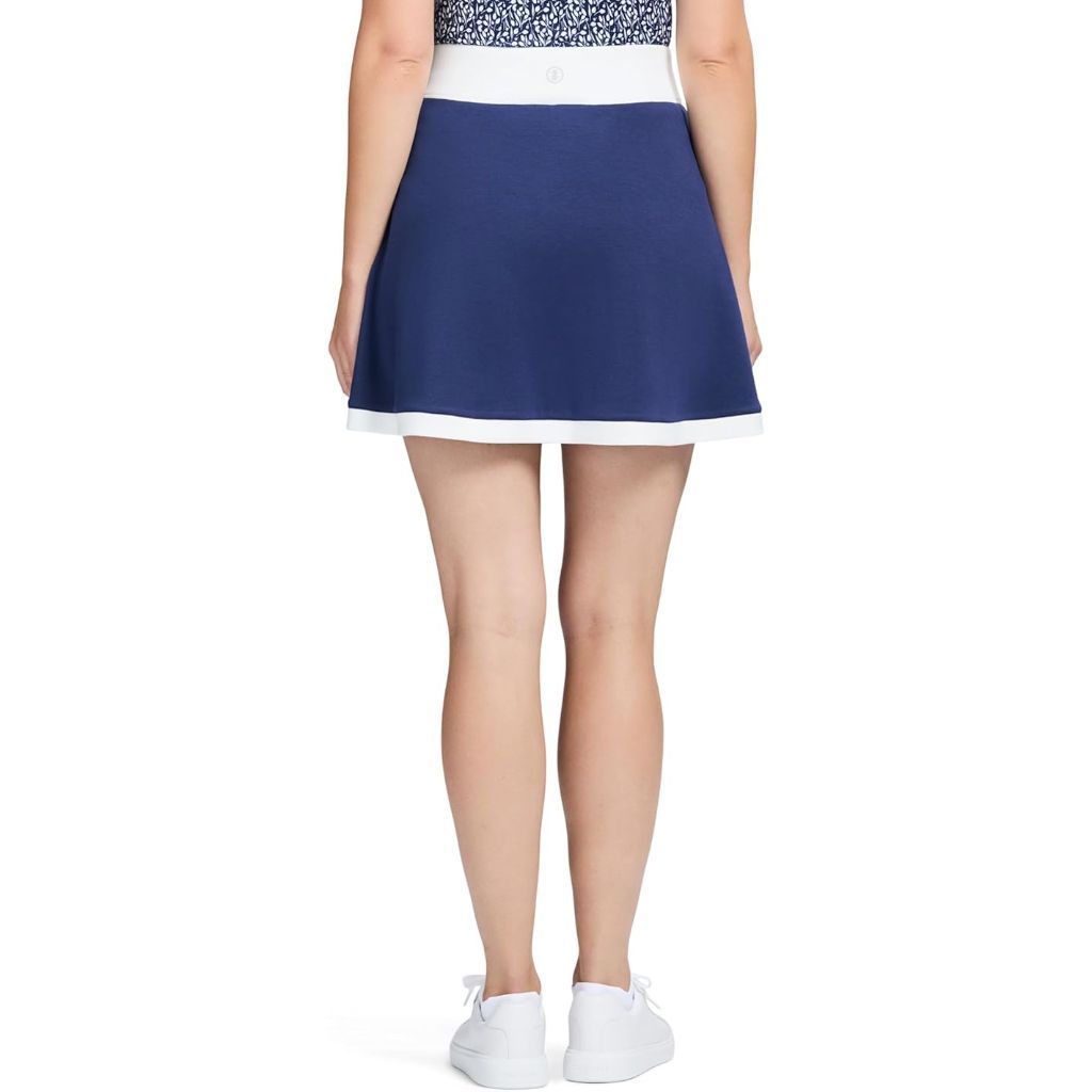 Izod Women's Activewear Skort with Athletic Performance Stretch - Medieval Blue/White, Size XS