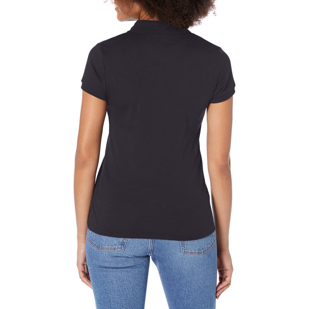Izod Junior's Uniform Short Sleeve Interlock Polo, Navy Blue, X-Small