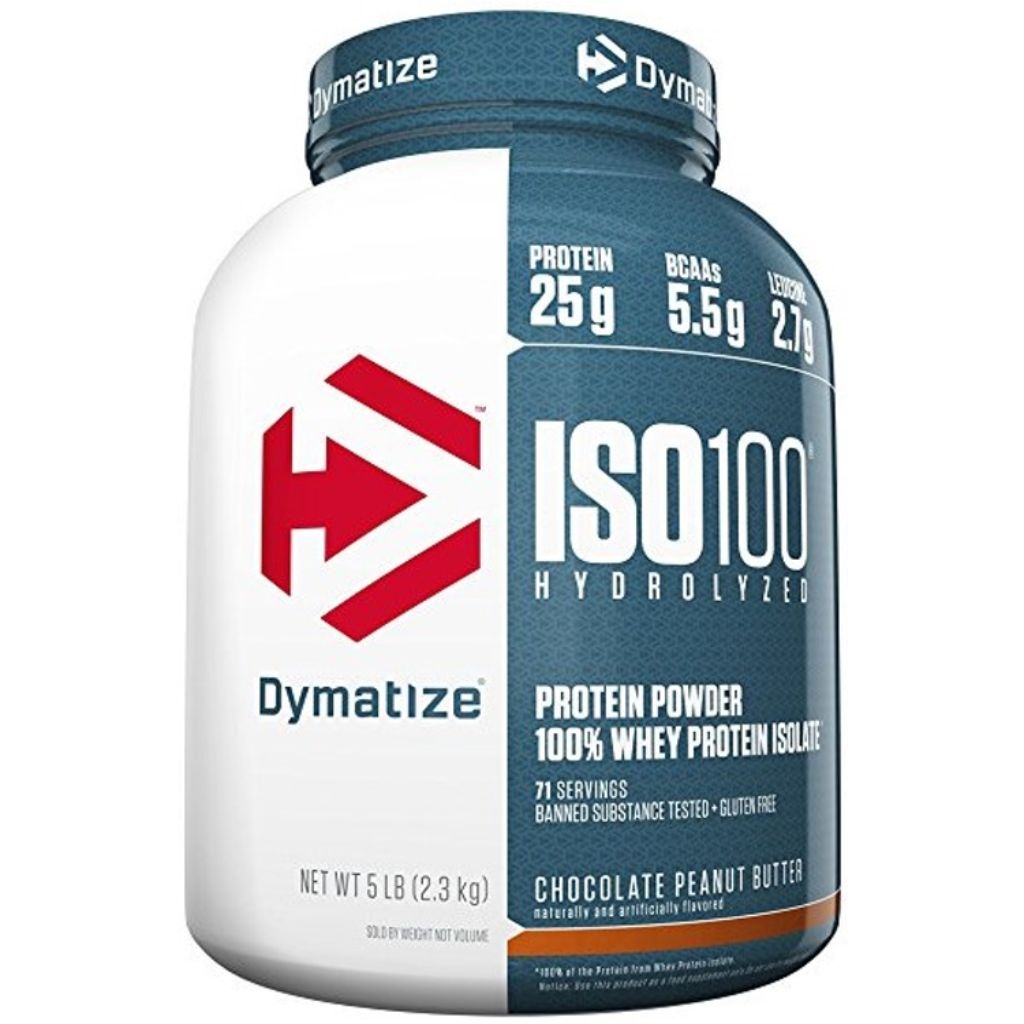 Dymatize, ISO100 Hydrolyzed Whey Protein Isolate - Chocolate Peanut Butter, 5 Lbs