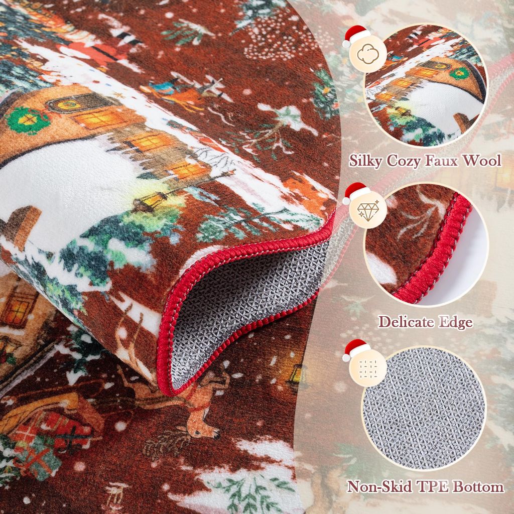 Wonnitar Christmas Area Rug, 5'x7'