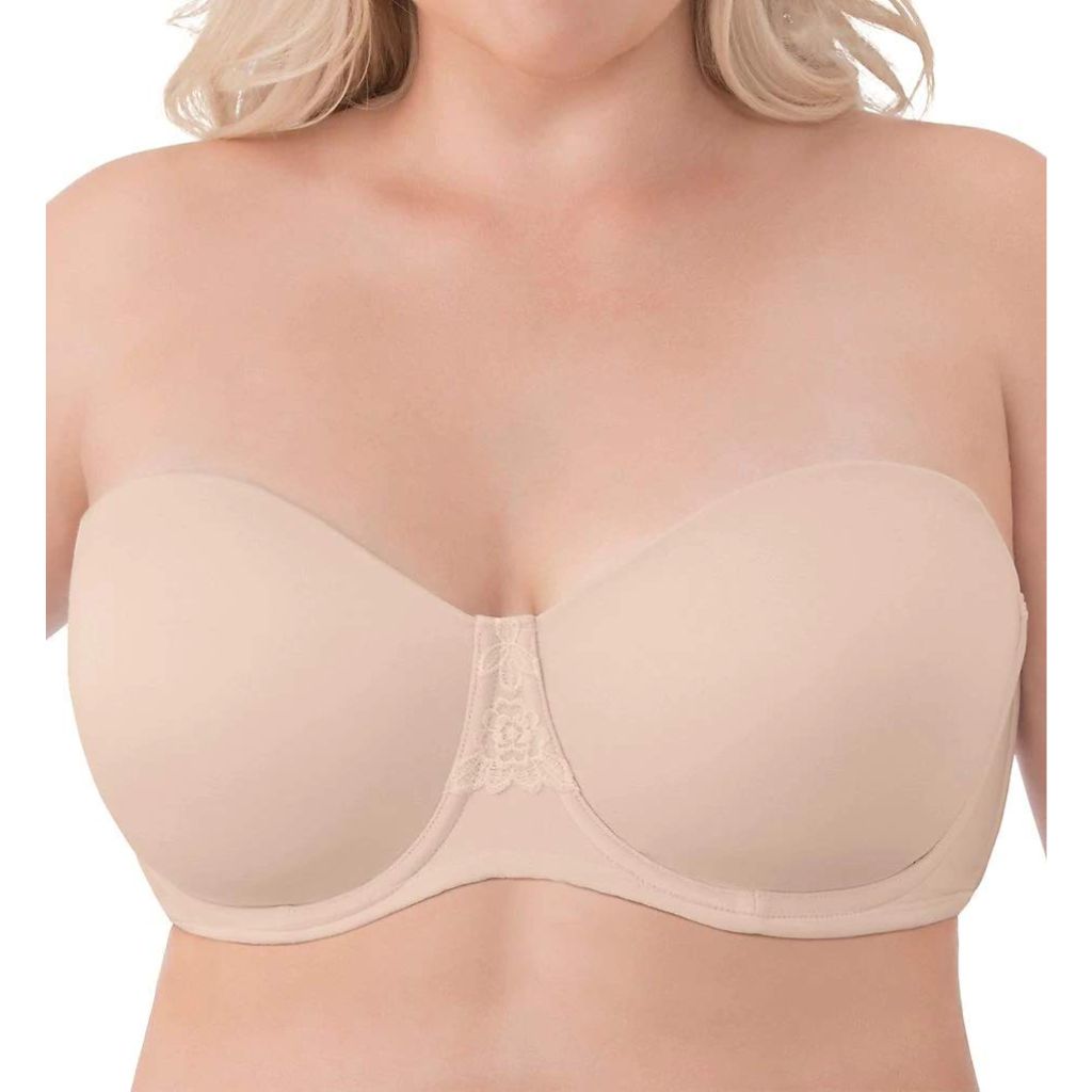 Vanity Fair Women's Beauty Back Smoothing Strapless Bra, 4-Way Stretch Fabric, 36G, Rose Beige