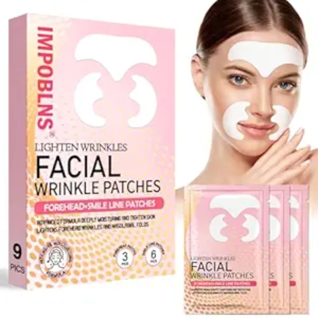 Overnight Facial Wrinkle Treatment Smile Line Patches and Forehead Wrinkle Patches - 9ct.