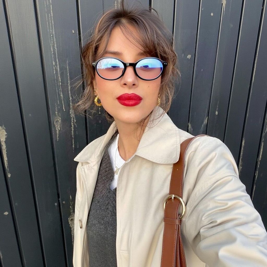COASION Retro Oval Glasses for Women Men - Small Round Blue Light Blocking Glasses Vintage Nerd Eyeglasses (Glossy Black)