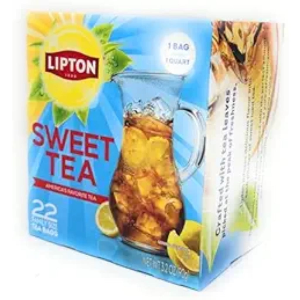 Lipton Sweet Tea Black Tea 3.2oz - Family Sized Bags - 22 count