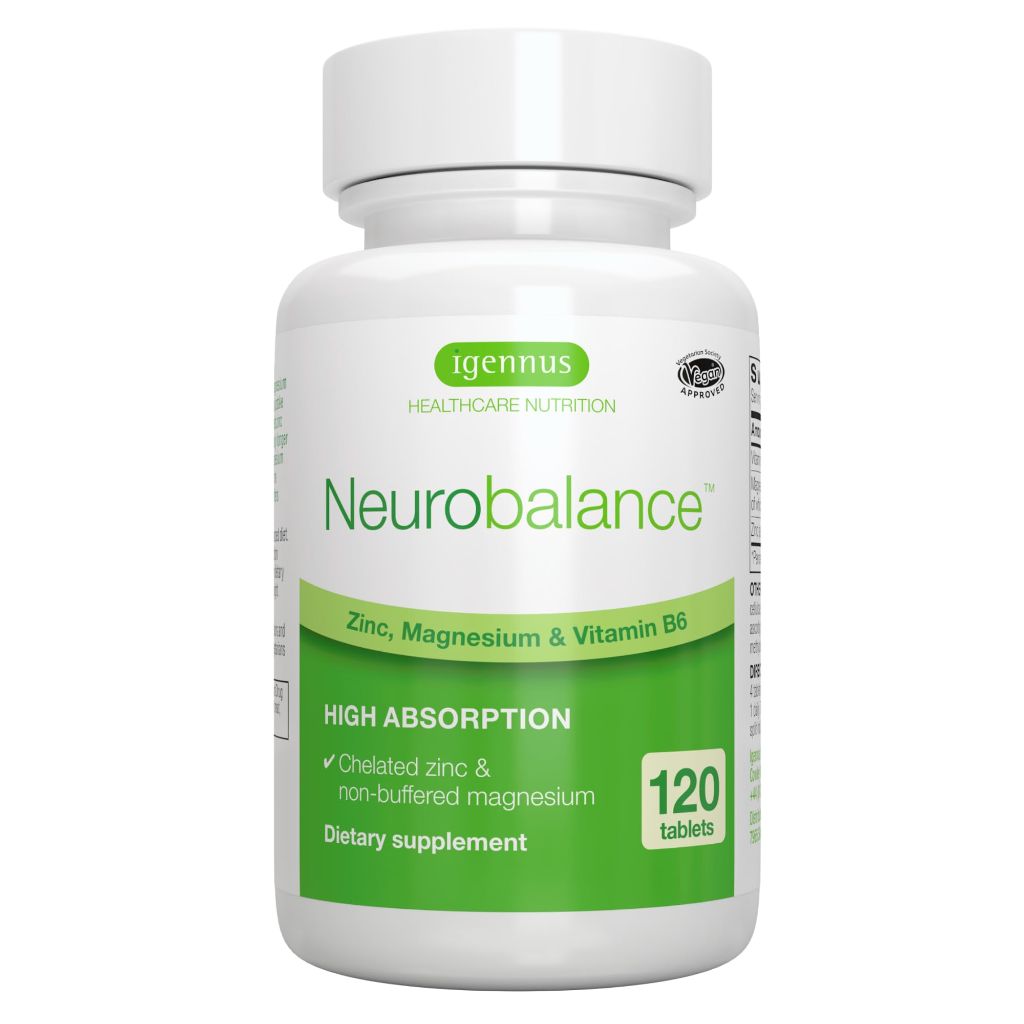 Igennus Neurobalance Zinc, Magnesium, & B6, 120 Small Tablets