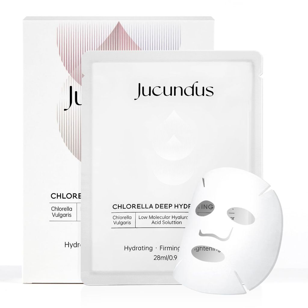 Jucundus Chlorella Deep Hydrating Mask, with Bio-Collagen, Hyaluronic Acid and Chlorella (1 count)