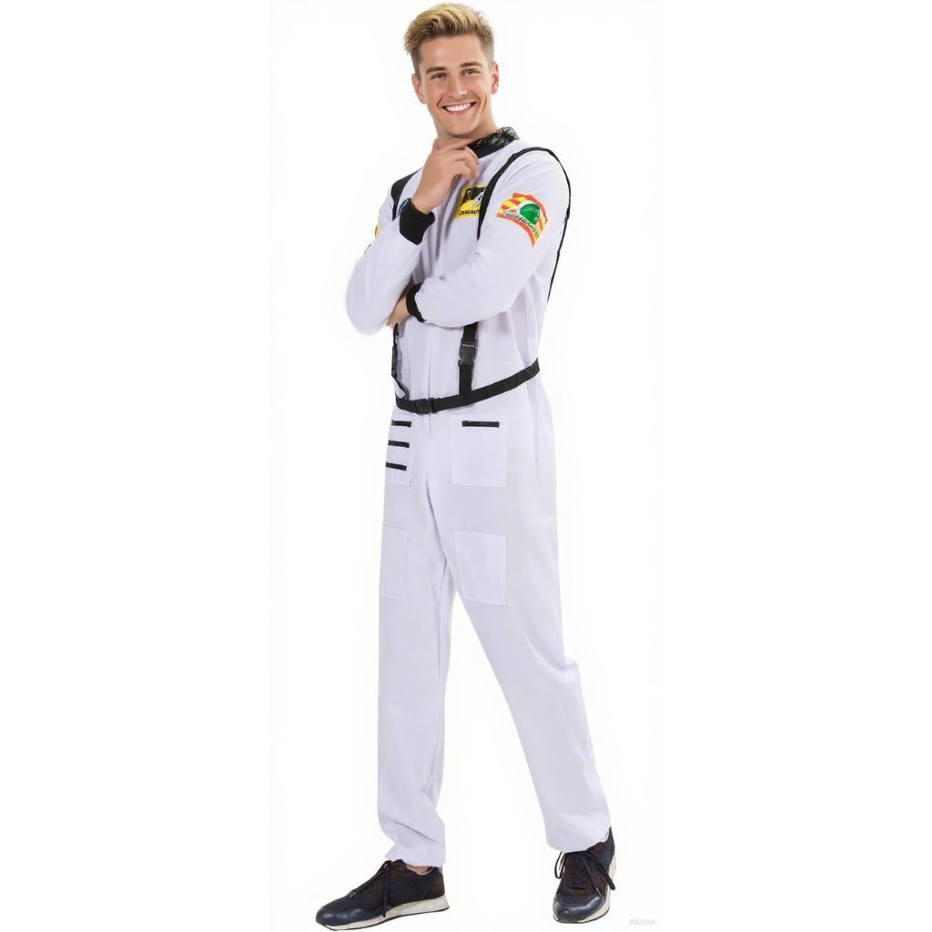 Kelpatol Astronaut Costume Adult, Space Suit Men (White, Small)