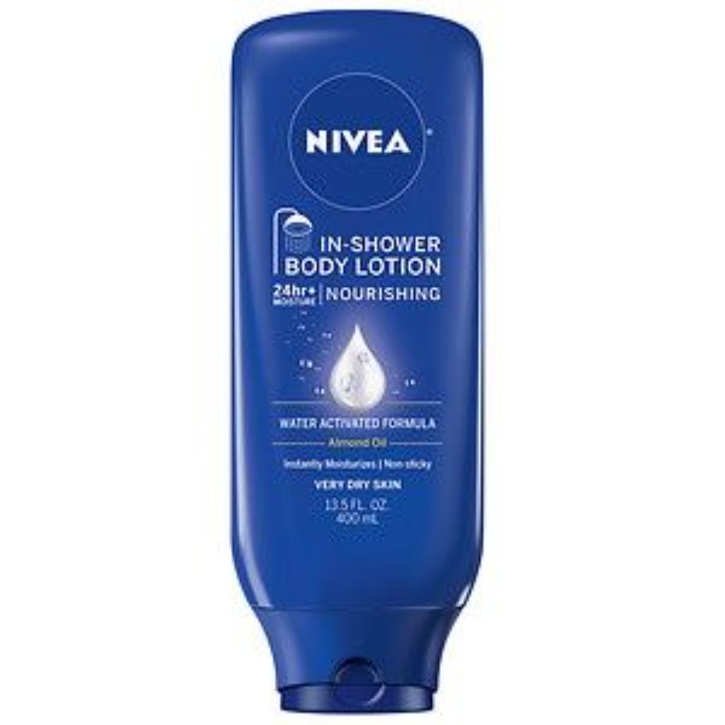 NIVEA Nourishing In Shower Lotion 24-Hour Body Moisturizer  13.5 fl oz