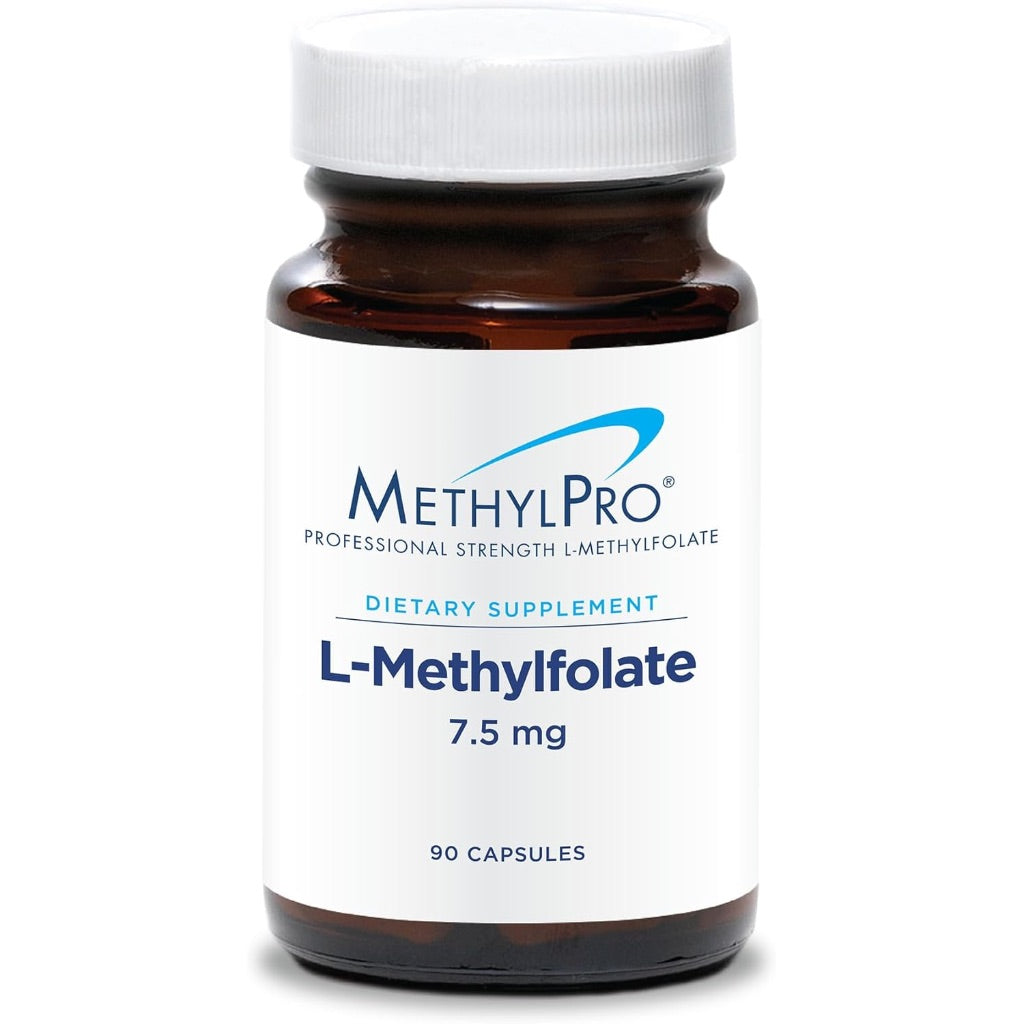 MethylPro 7.5mg L-Methylfolate - Professional Strength Active Methyl Folate  5-MTHF Supplement for Mood Support & Homocysteine Methylation - Gluten-Free with No Fillers (90 Capsules)