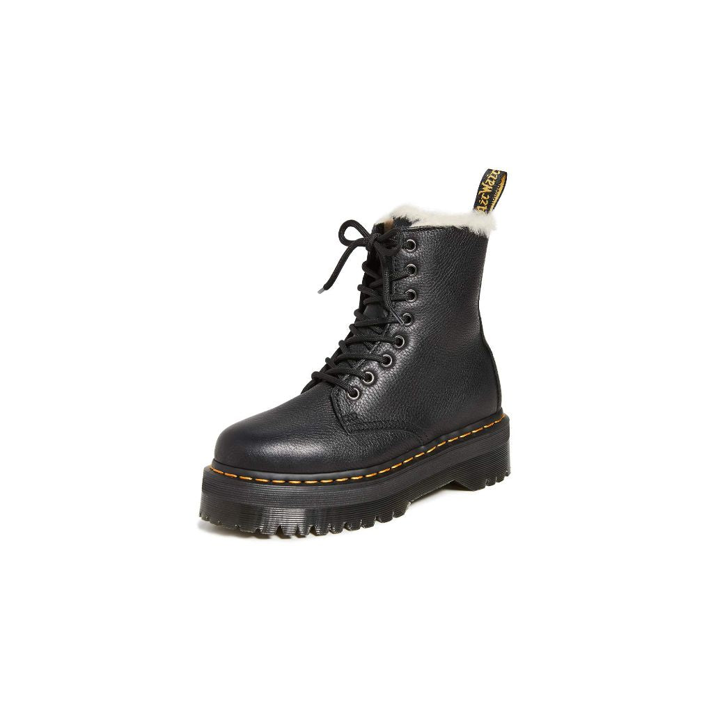 Dr. Martens Women's Jadon FL 8 Eye Boots, Black, 7 Medium US