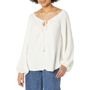 Trina Turk Hydra Top, Winter White, SZ S