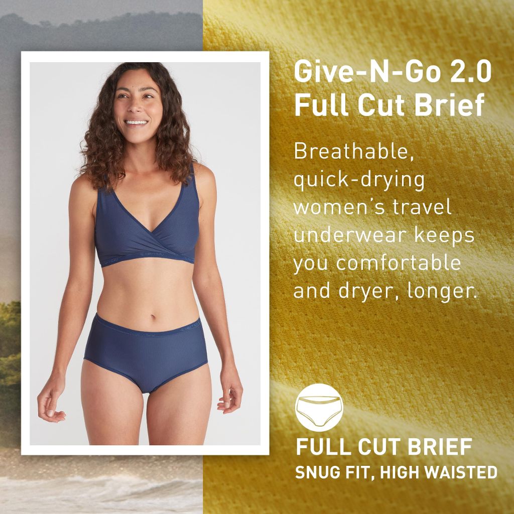 ExOfficio Women’s Give-N-Go 2.0 Full Cut Brief - Ink, X-Large