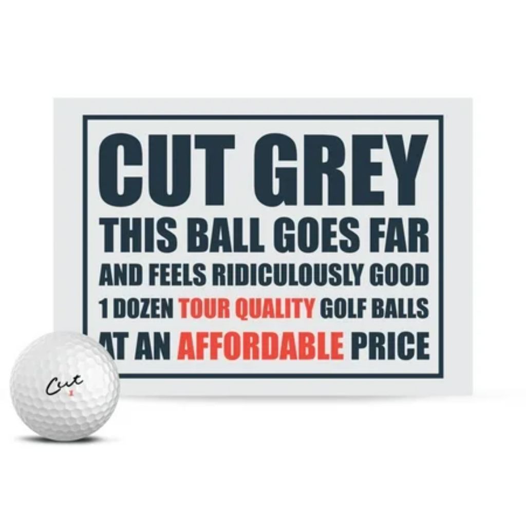 Cut Golf Cut Gray 3 Piece Urethane Pro Golf Balls  12-Pack  White