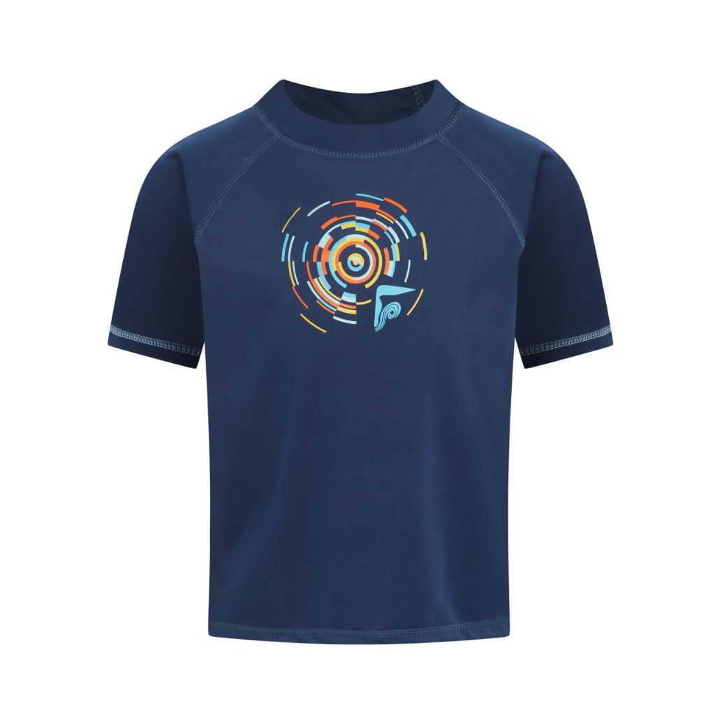 Kanu Surf Boys' Paradise UPF 50 Sun Protective Rashguard Swim Shirt, Horizon Navy, 4T