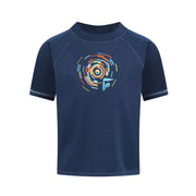 Kanu Surf Boys' Paradise UPF 50 Sun Protective Rashguard Swim Shirt, Horizon Navy, 4T