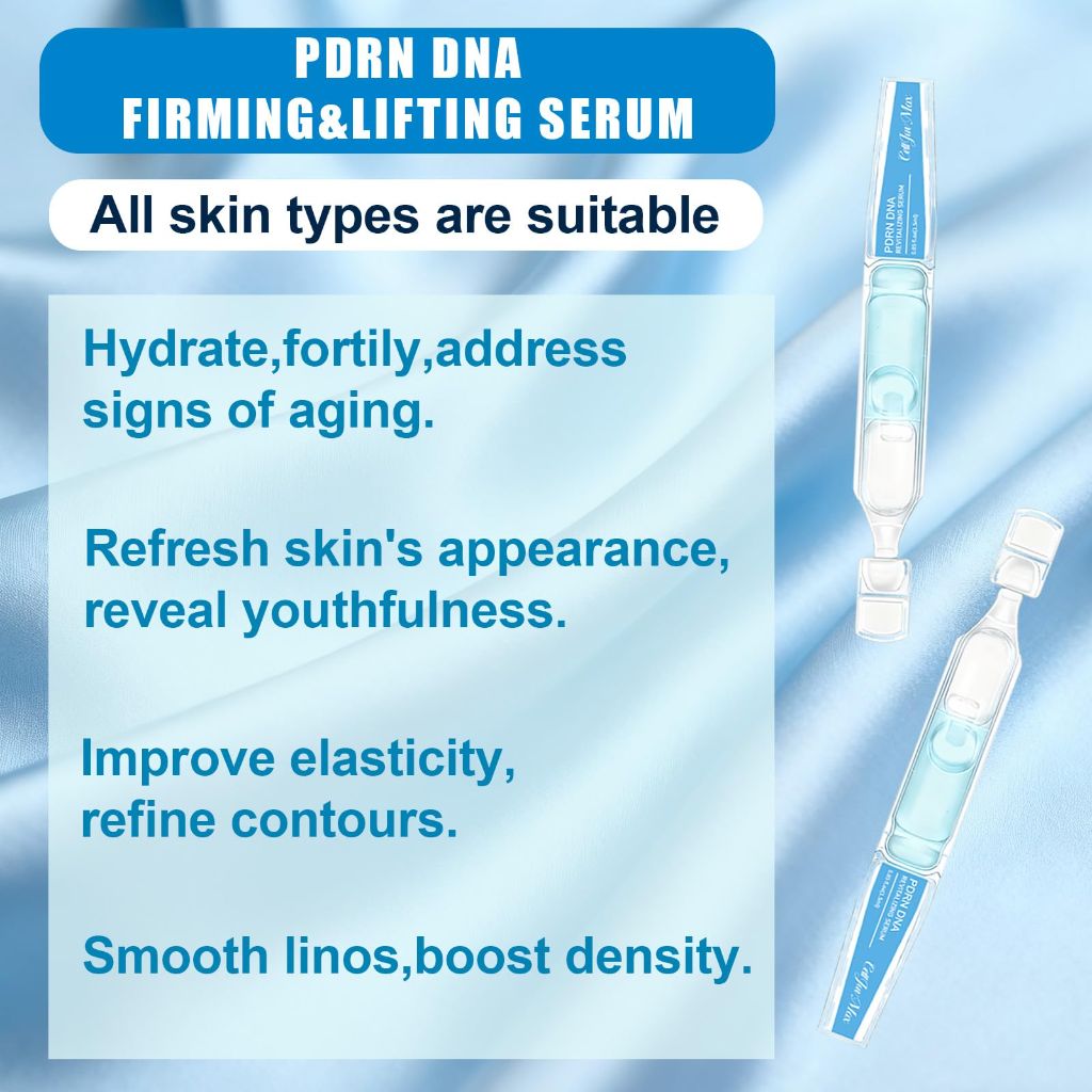 Salmon DNA Serum, Containing PDRN, Hyaluronic Acid, and Niacinamide, Anti-Wrinkle and Brightening - 30 Individually Packaged Vials