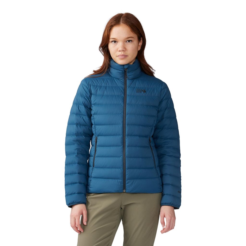 Mountain Hardwear Women's Deloro Down Jacket, Dark Caspian, SZ L