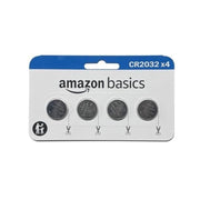 Amazon Basics CR2032 Lithium Coin Cell Battery - 4 Pack