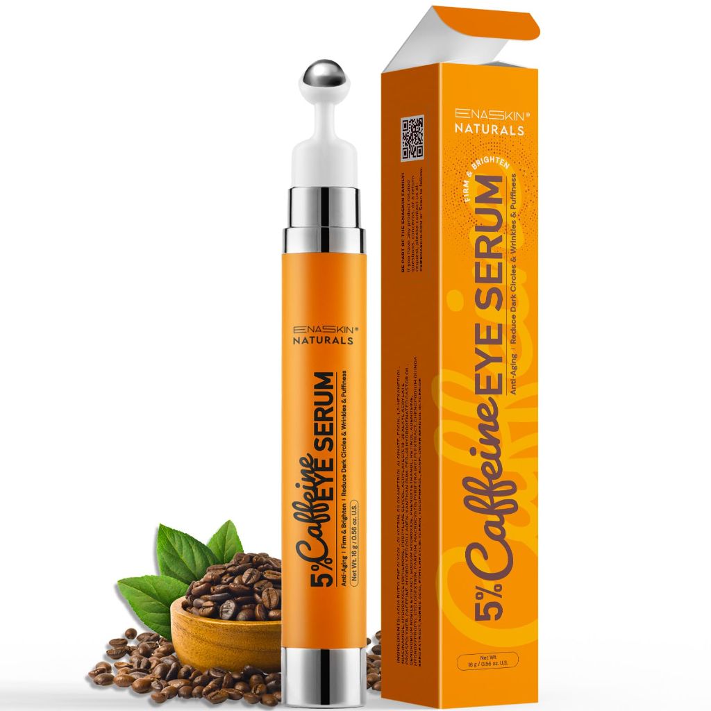 Enaskin Naturals 5% Caffeine Eye Serum with 360° Cooling Roller - 0.56 oz