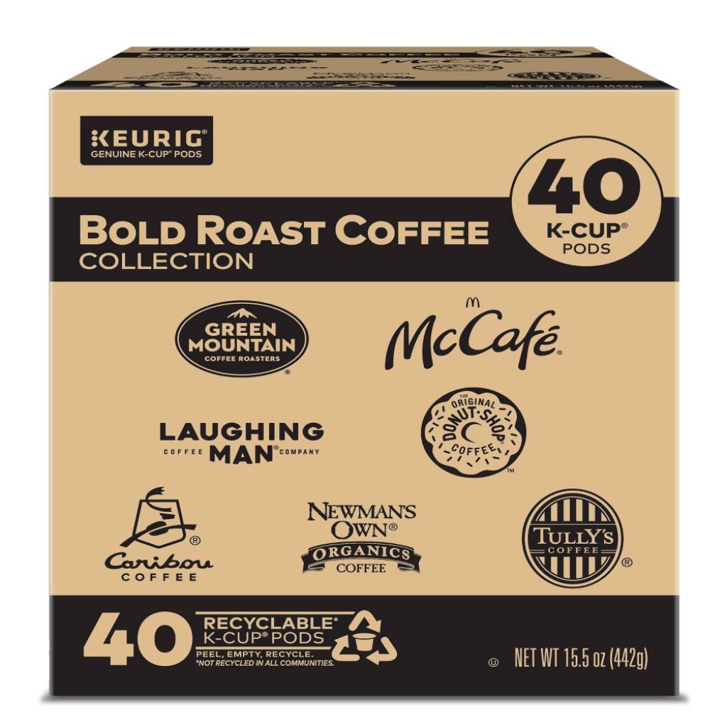 Keurig Bold Roast Coffee Collection Medium and Dark Roast K-Cup Coffee Pods  40 Count