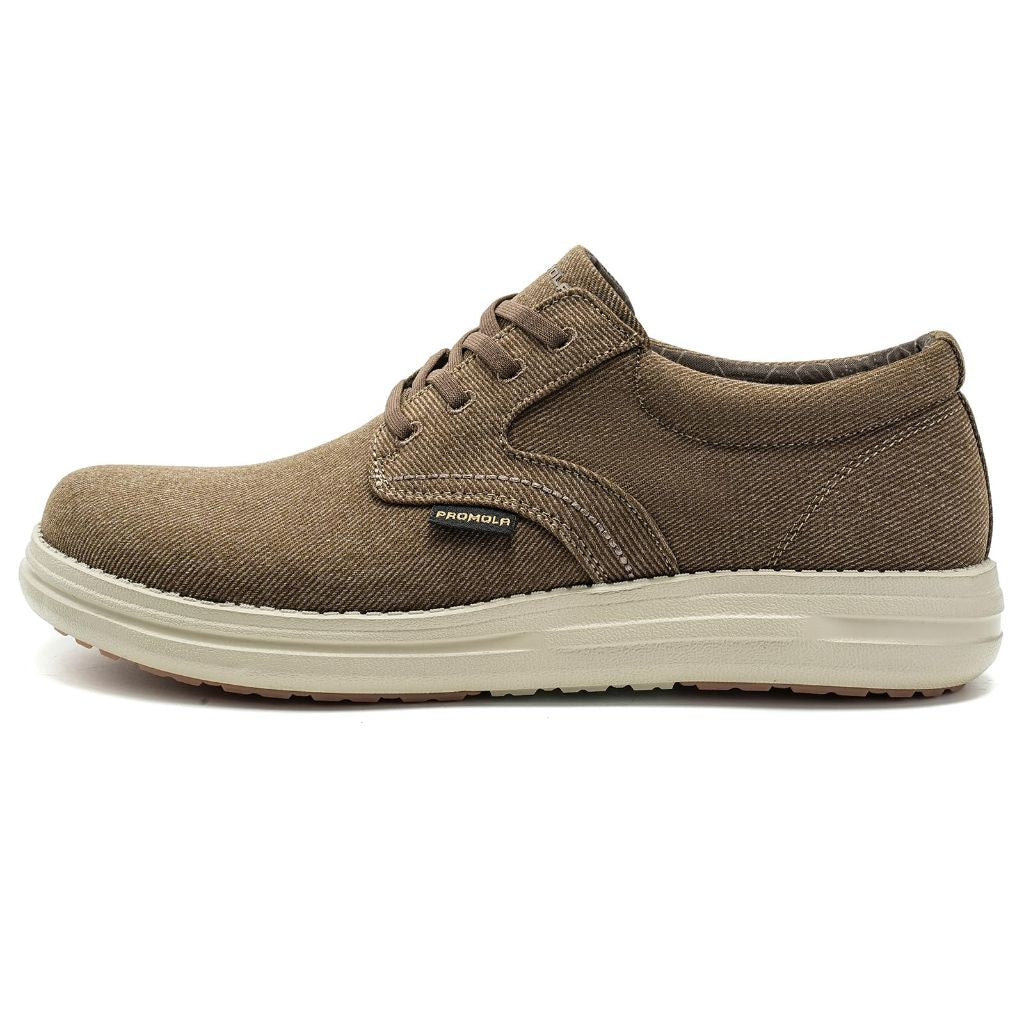 Wide Toe Box Shoes for Men Casual Dress Shoes Mens Walking Shoes Comfortable Dress Sneakers Brown Canvas, Size 10.5