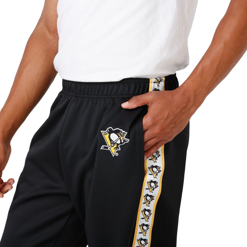 FOCO Men's Standard NHL Team Color Stripe Logo Track Suit Pants (XL