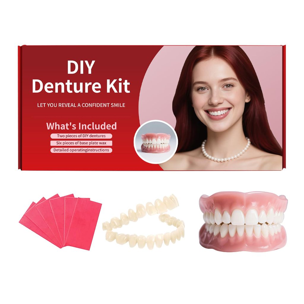 Dentures DIY Kit: Full Set Top & Bottom Fake Teeth for at-Home Smile Enhancement - Easy & Universal Fit-ZZ2