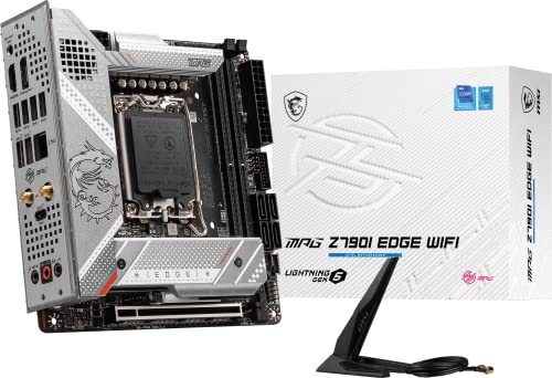 MSI MPG Z790I Edge Wi-Fi Gaming Motherboard, DDR5 LGA 1700 SATA 6Gb/s ATX