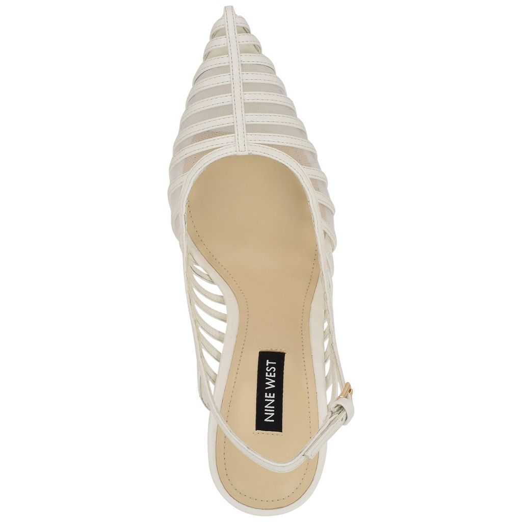 Nine West Women's Filane Pump, White 140, 11
