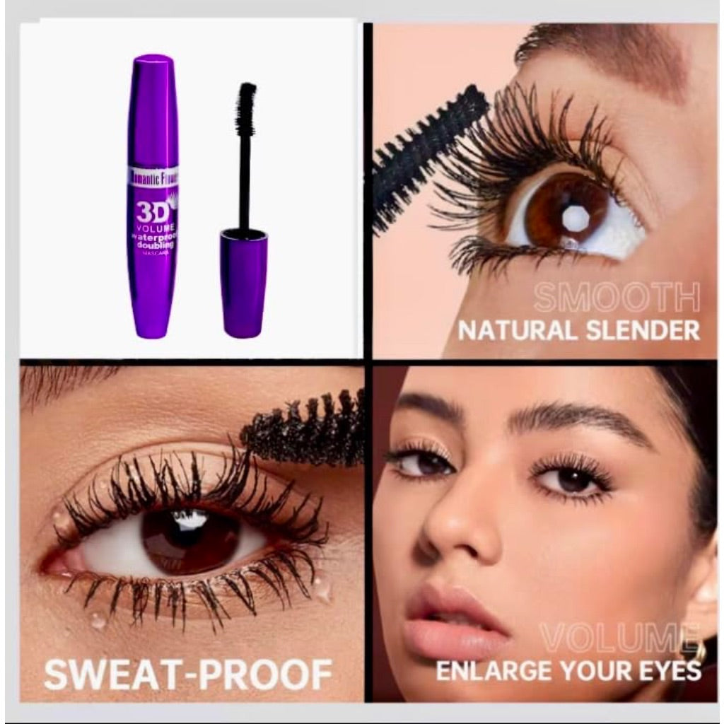 3D Silk Fiber Mascara - 300X Intense Volume, Length, And Curl - Black