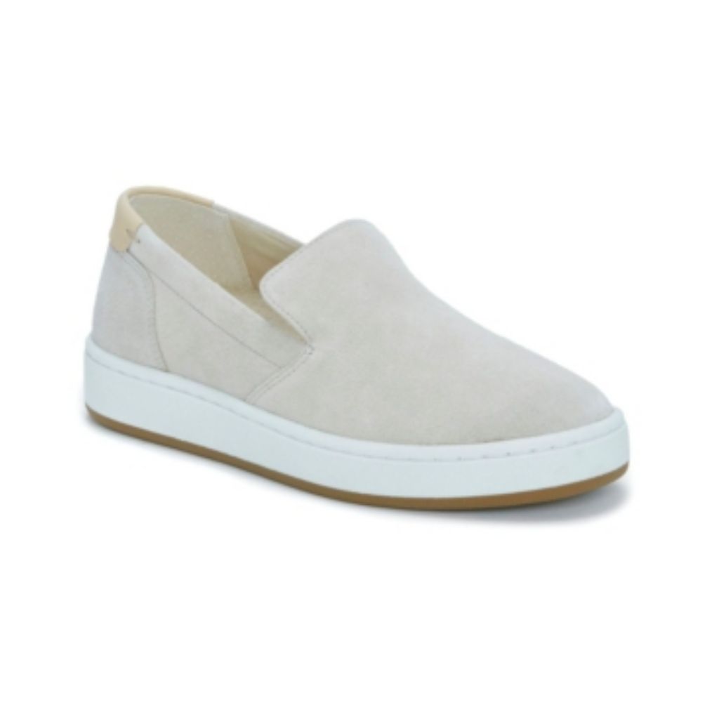 Lucky Brand Women's Hadie Flat Sneakers - Silver Cloud Oiled Suede, Size 10