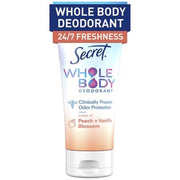Secret Whole Women s Body Aluminum Free Deodorant Clear Cream Peach & Vanilla 3.0oz