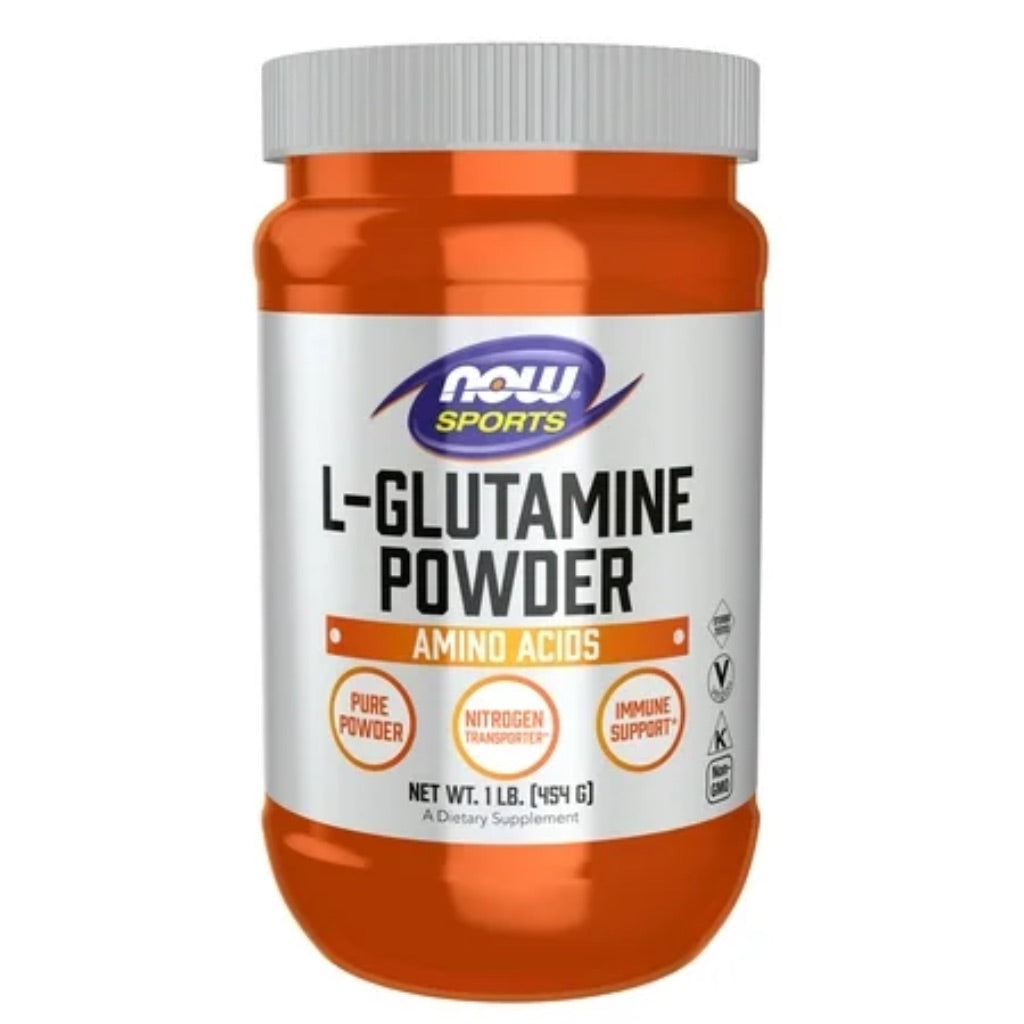 NOW Sports Nutrition  L-Glutamine Pure Powder  Nitrogen Transporter*  Amino Acid  1-Pound