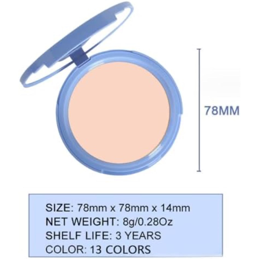 Kaely Oil Control Face Pressed Powder, Perfection Matte Compact Powder, Long Lasting Waterproof Finishing Powder Makeup, polvo compacto de maquillaje, Lightweight, Vegan, 20 Ivory