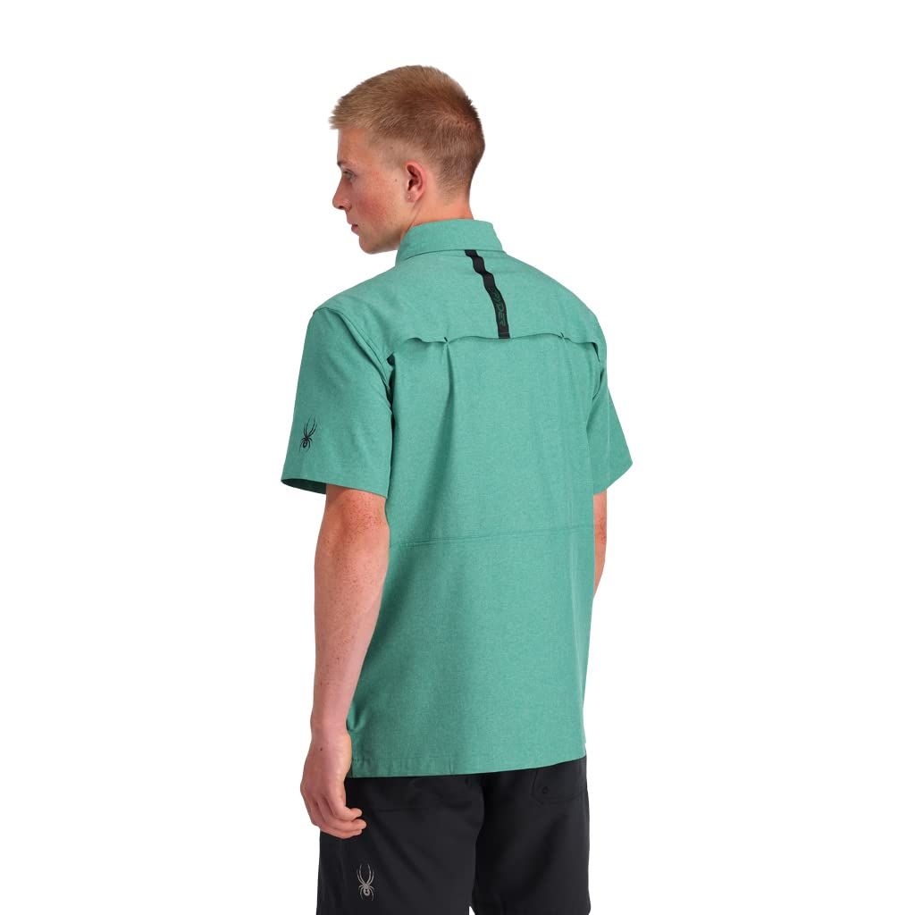 Spyder Men's Canyon Short Sleeve Shirt, Verdant Green, Medium