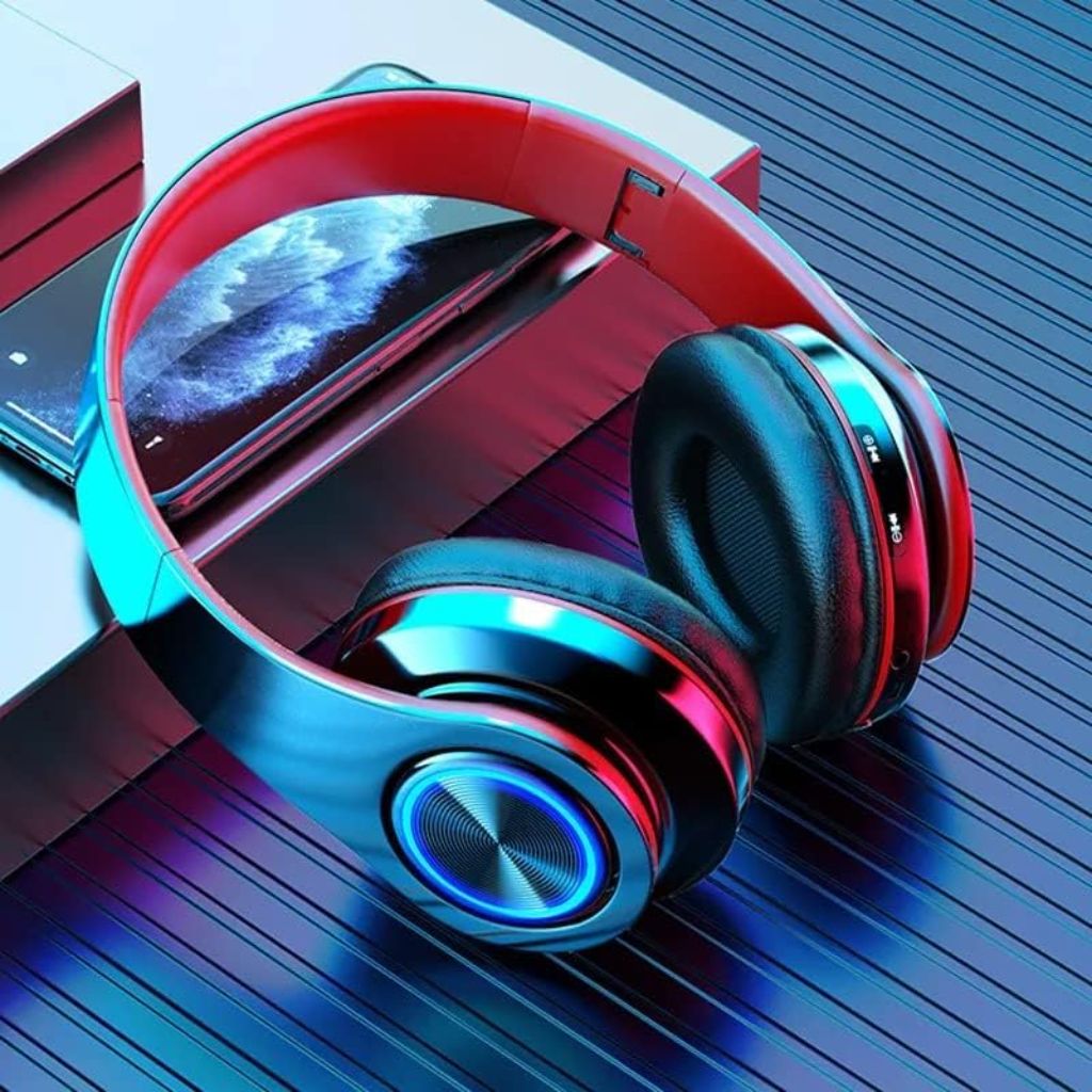 T39 Bluetooth Wireless Gaming Headset - Foldable Lightweight Over-Ear Headphones, Built-in Microphone, 20 Hours Battery,Gaming Headphones with Mic for Mobile Device… (Green)