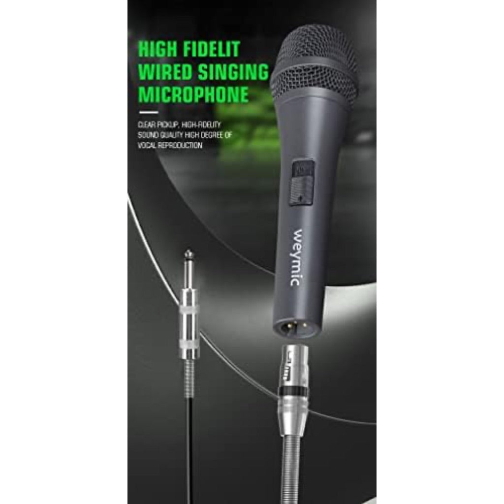 Weymic WM80S Classic Style Cardioid Professional Dynamic Vocal Microphone, 16.4 ft Cable XLR to 1/4''