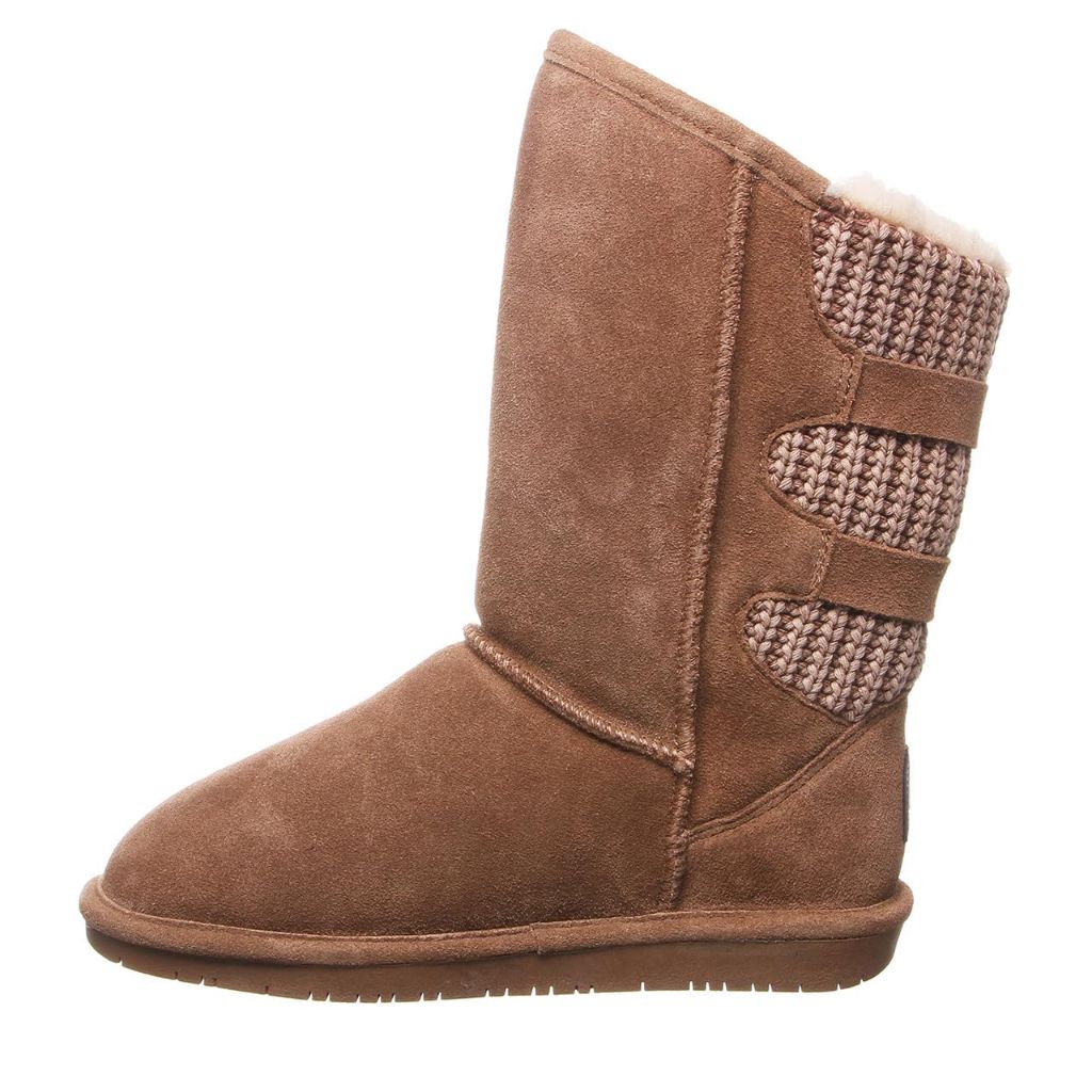 BearPaw Women's Boshie Suede Slip-On Boot - Hickory, Size 7