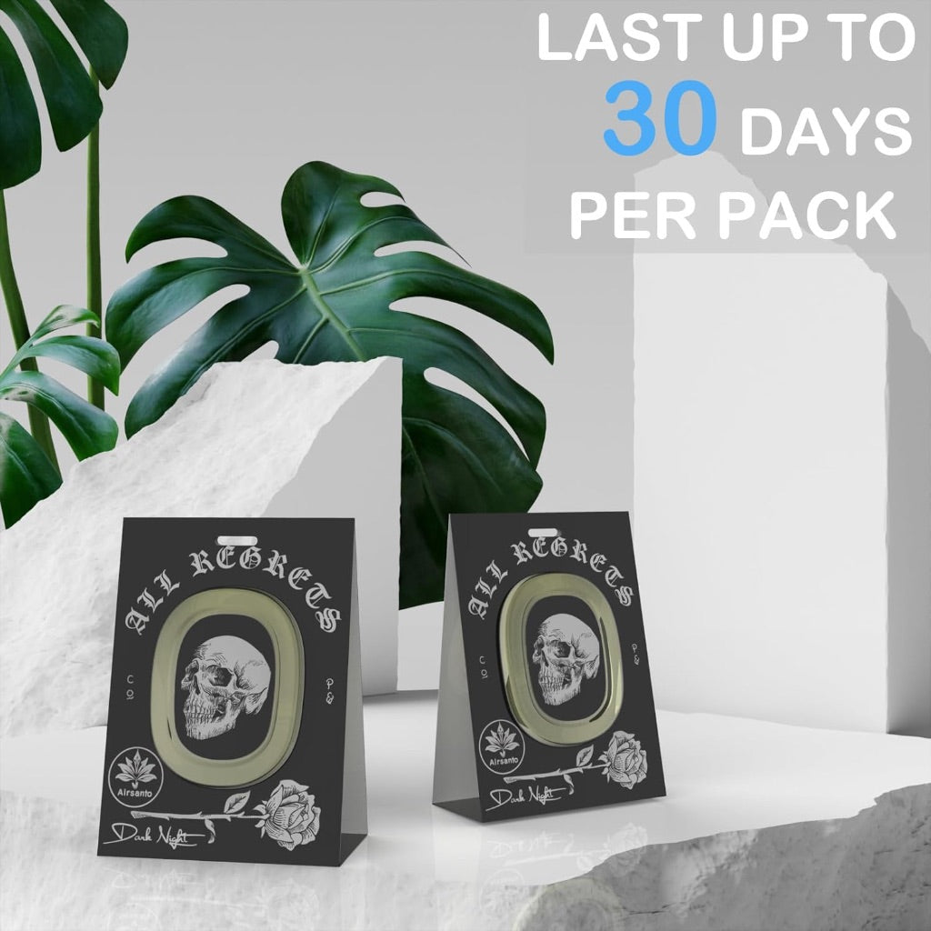 Hanging Car Air Freshener for Long Lasting Odor Elimination, 6 Packs, Dark Night Scent