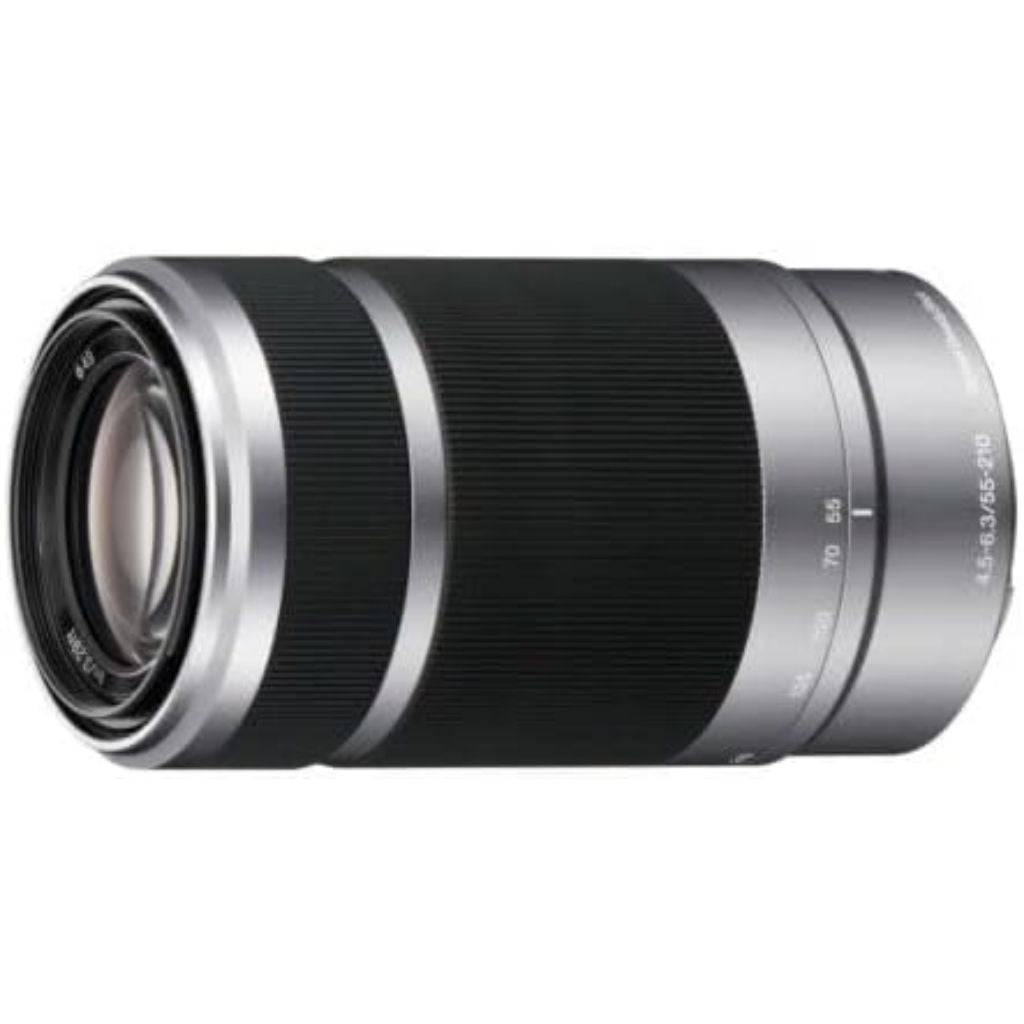 Sony 55-210mm f/4.5-6.3 Telephoto Lens for Most Alpha E-Mount Cameras - Silver