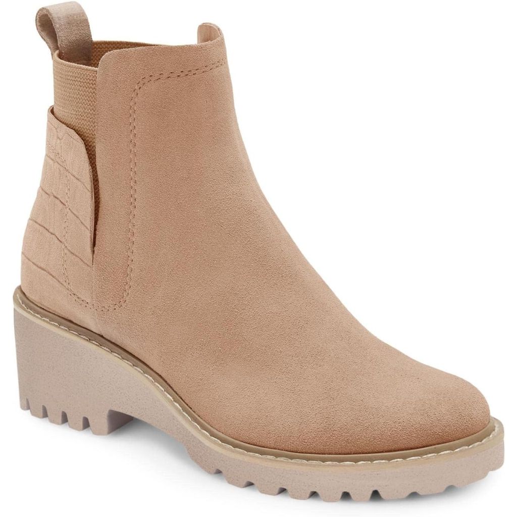 SZ 10, Trish Lucia - Women's Platform Lug Sole Chelsea Ankle Boots