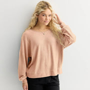Aéropostale Long Sleeve Cozy Waffle, Rose Spritz, XL