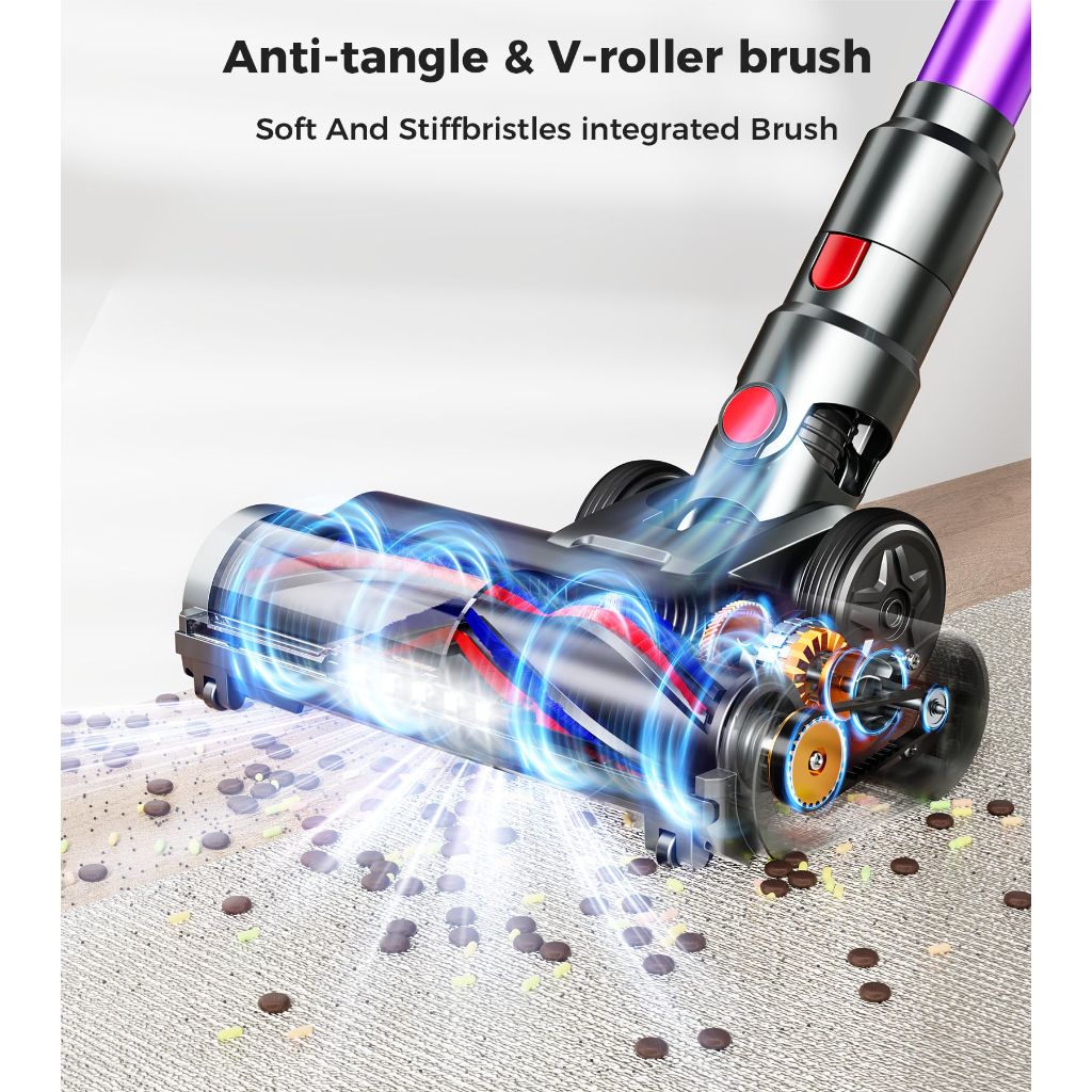 VIAFLY Cordless Vacuum Cleaner, 550W/45Kpa/60Mins Stick Vacuum, 8-in-1 Wireless Vacuum