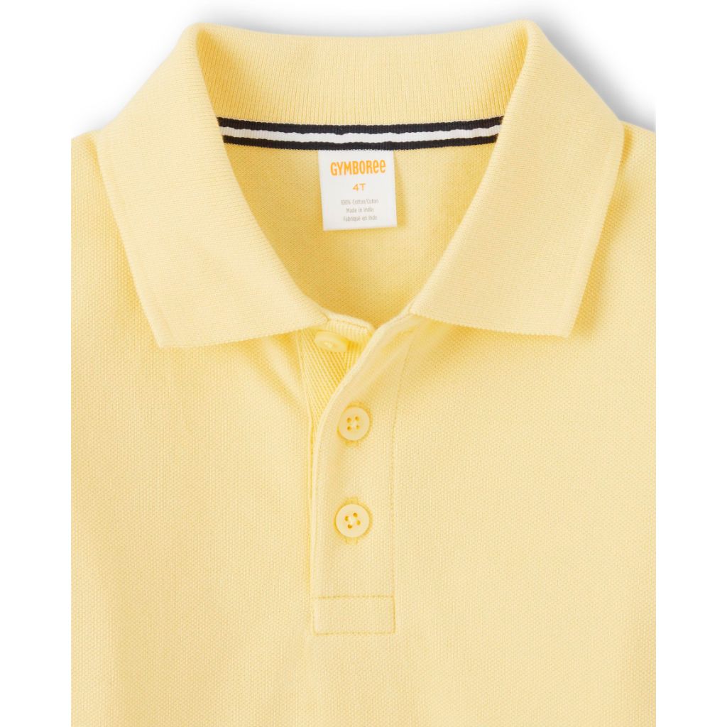 SZ 2Y, Gymboree, Boys,and Toddler Short Sleeve Polo Shirt, Light Yellow 3-Pack