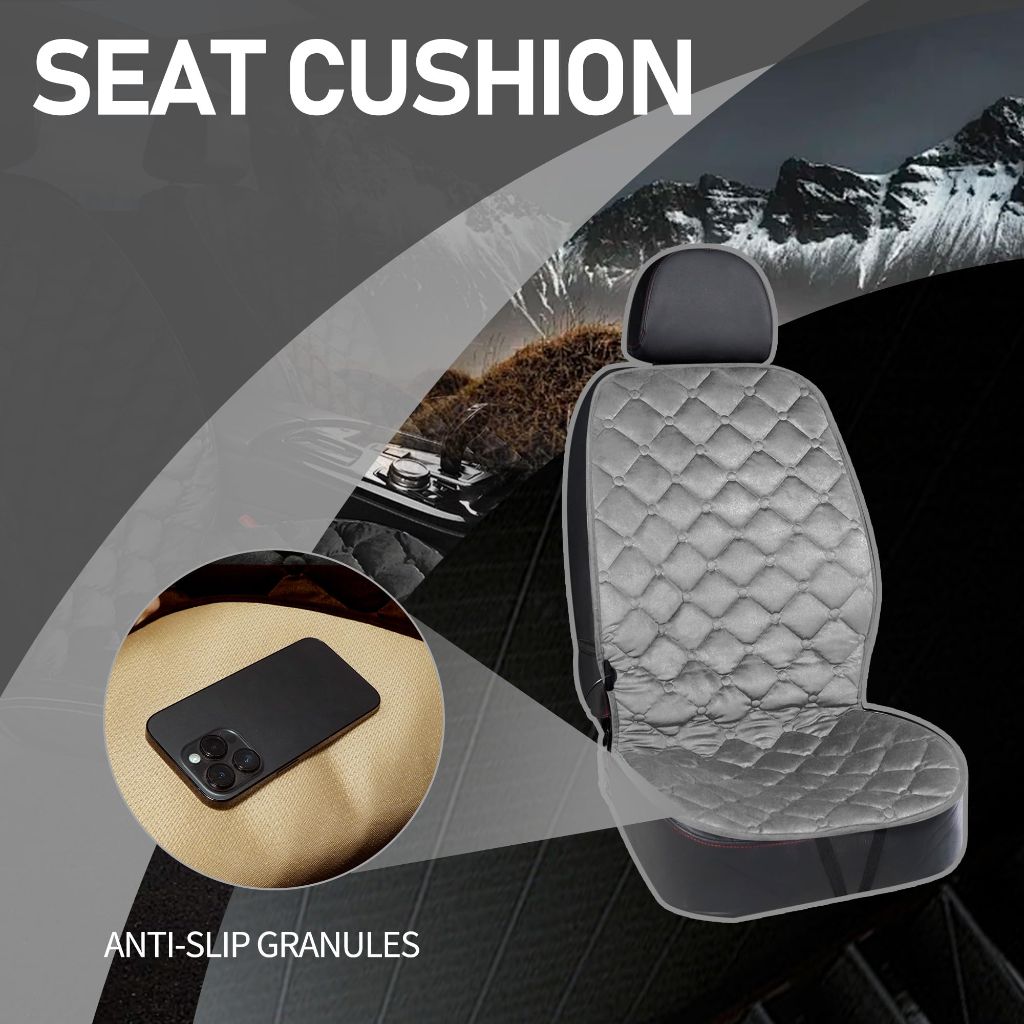 Fioqe Driver or Passenger Car Seat Cushion Comfortable Seat Cover -Gray