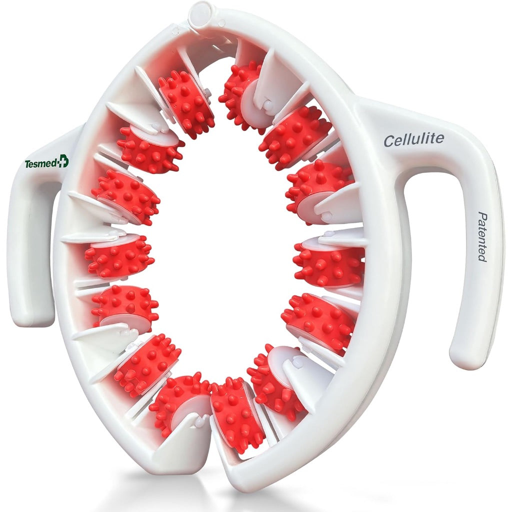 TESMED Cellulite Manual Massager : Made in Italy, Patented with Converging & Diverging Roller Technology. Anti Cellulite Roller for Thighs and Buttock