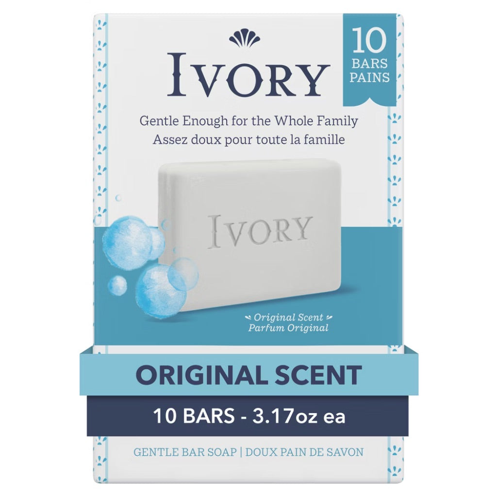 Ivory Bar Soap  Original Scent  3.17 Ounces  10 Count