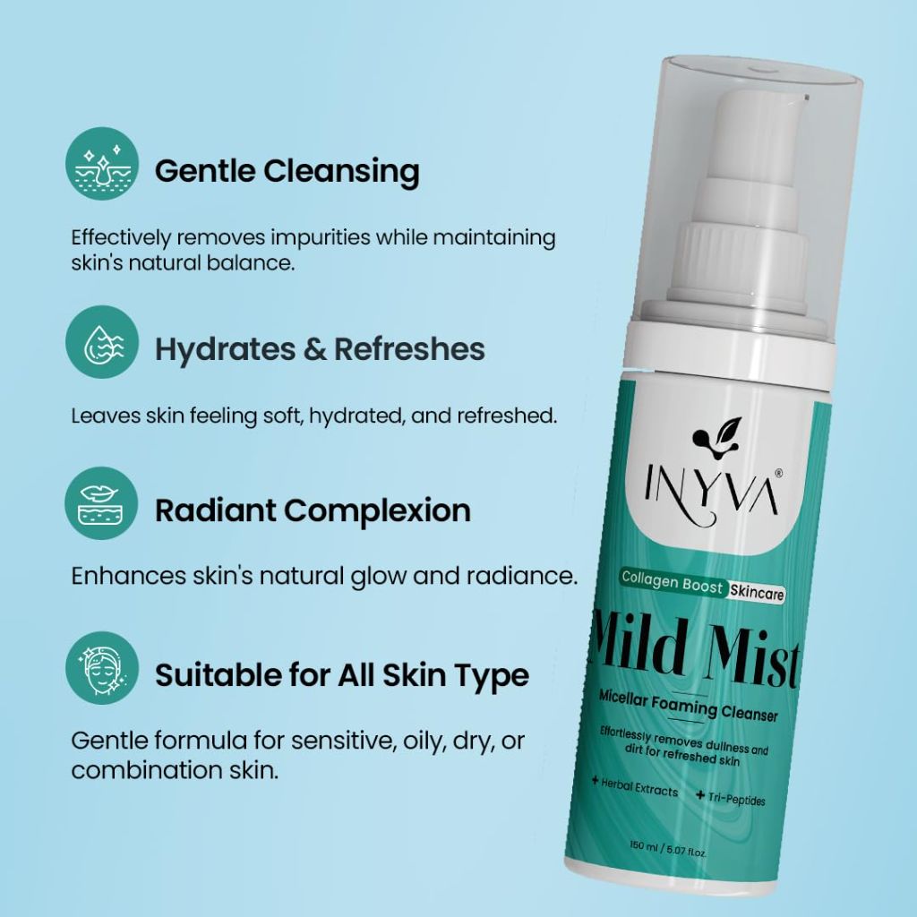 INYVA MildMist Micellar Foaming Cleanser - 5.01 Oz