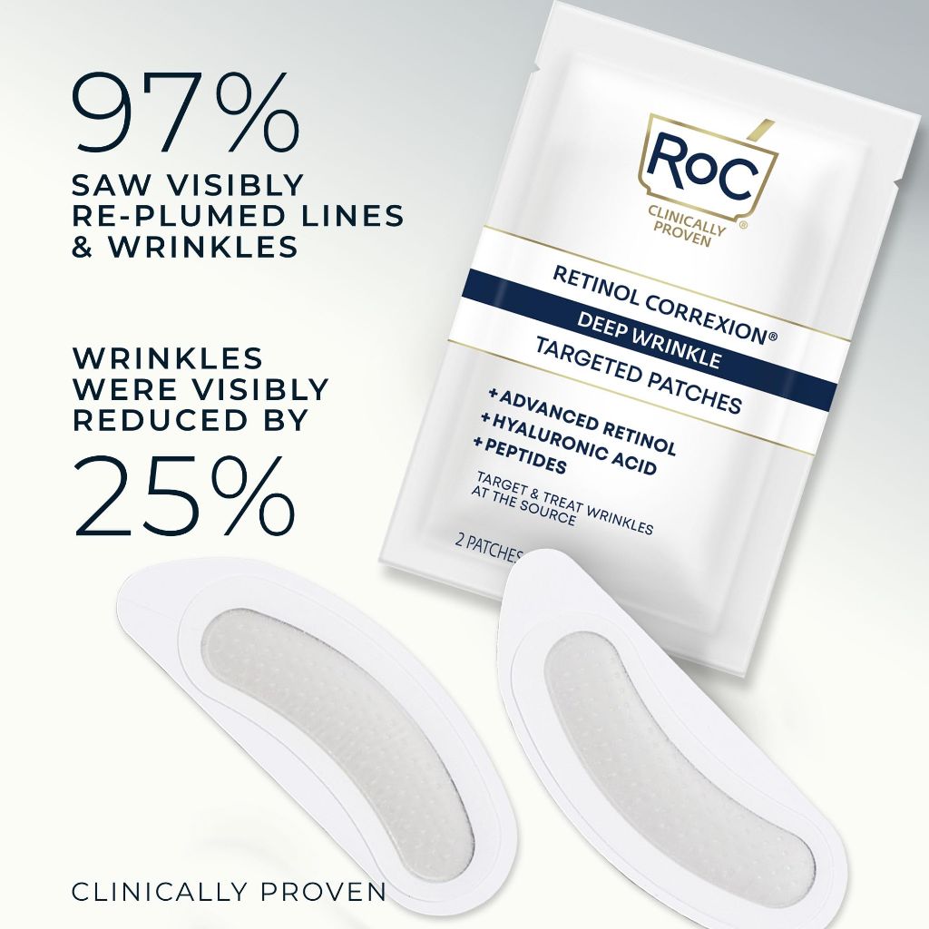 RoC Retinol Correxion Deep Wrinkle Non-Invasive Targeted Patches - 6ct + Packette (2pk)
