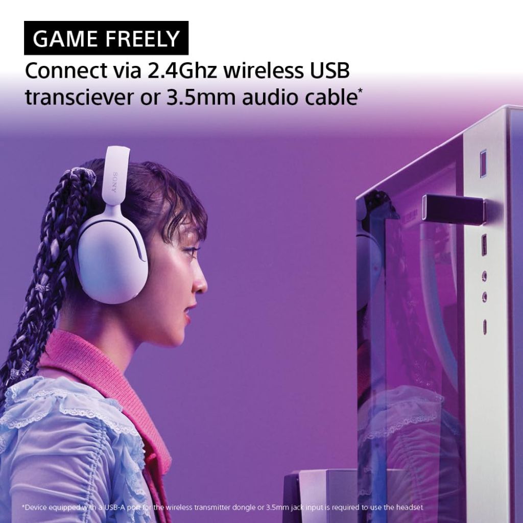 Sony INZONE H5 Wireless Gaming Headset, WH-G500 Black